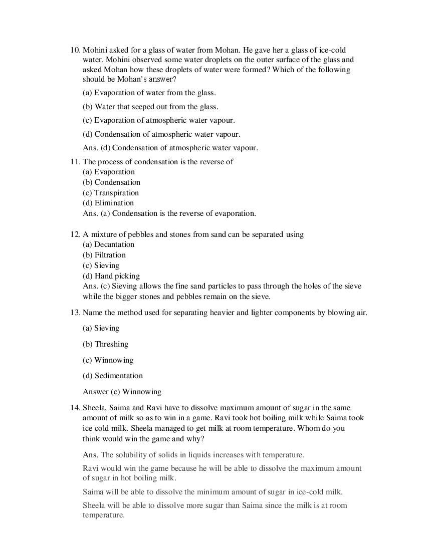 Class 6 Science Competency Based Questions 2025 - Download PDF - AglaSem