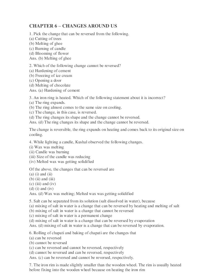 Class 6 Science Competency Based Questions 2025 - Download PDF - AglaSem