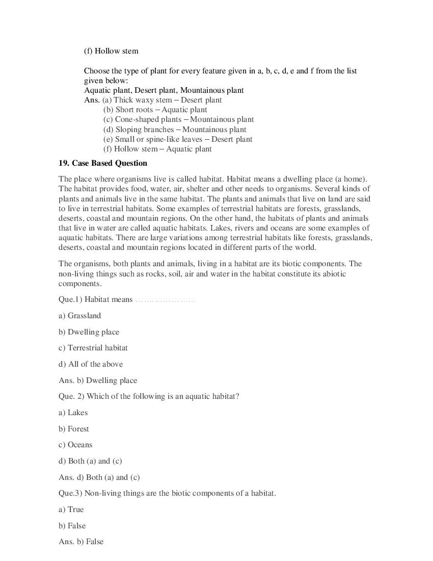 Class 6 Science Competency Based Questions 2025 - Download PDF - AglaSem