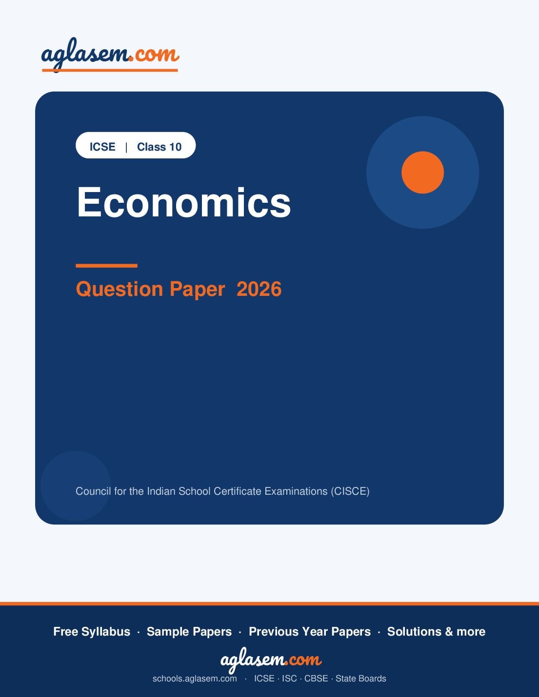 ICSE Class 10 Question Paper 2026 Economics - Page 1 of 12