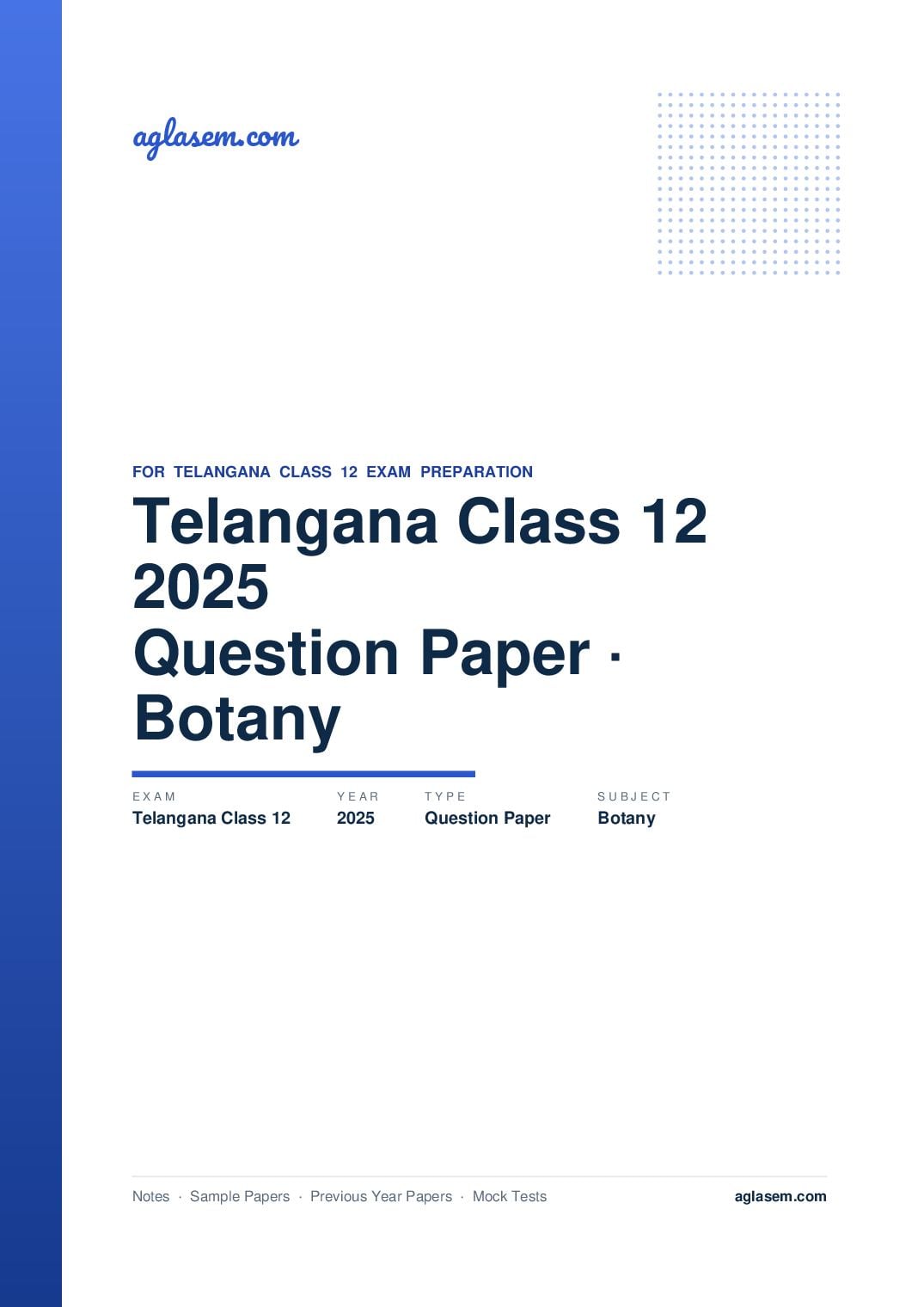 Telangana Class 12 Question Paper 2025 Botany - Page 1 of 3