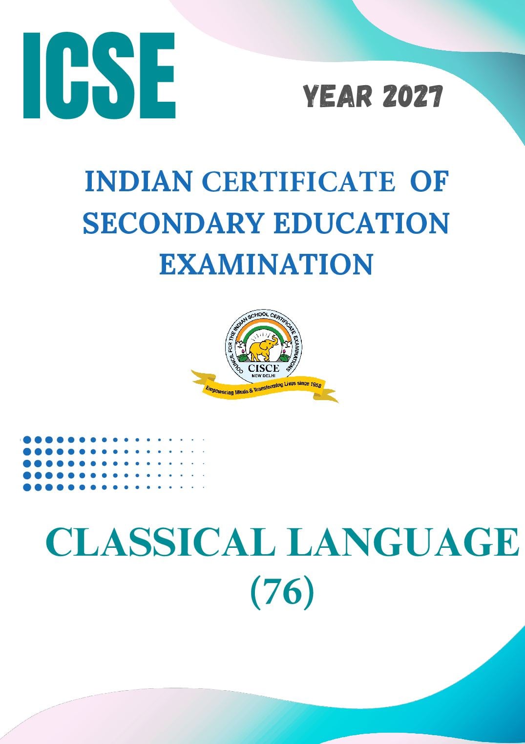 ICSE Class 9 Syllabus 2027 Classical Language - Page 1 of 5