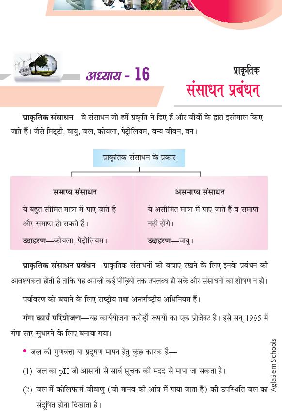 Class 10 Science Notes for Management of Natural Resources (Hindi Medium) - Page 1 of 9