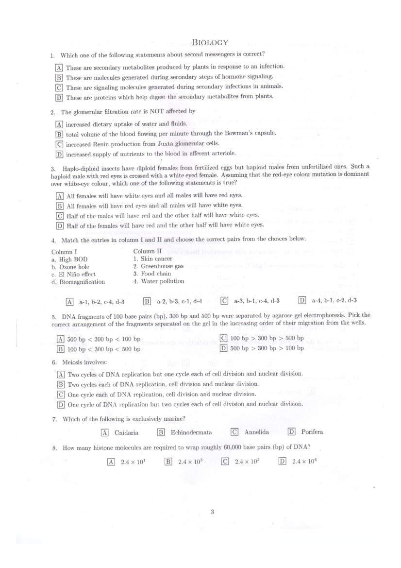 IISER AT 2018 Question Paper - Page 1
