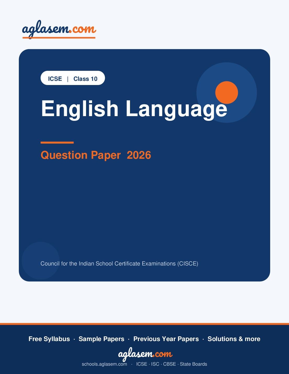 ICSE Class 10 Question Paper 2026 English Language - Page 1 of 12
