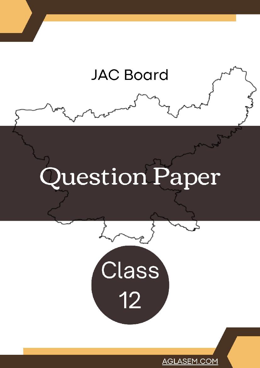 JAC Board Class 12 Question Paper 2023 Economics - Page 1