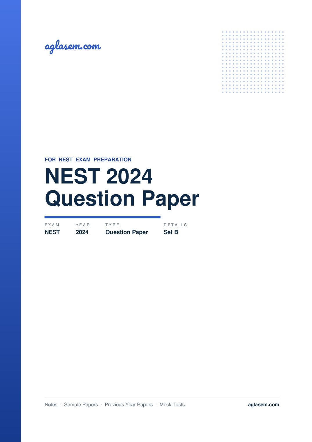 NEST 2024 Question Paper Set B - Page 1 of 169