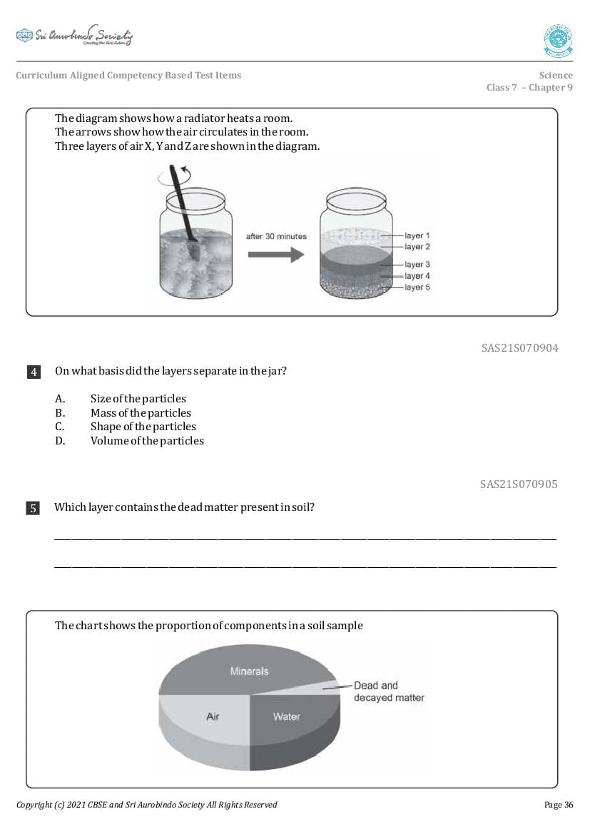 Class 7 Science Competency Based Questions 2025 - Download PDF - AglaSem