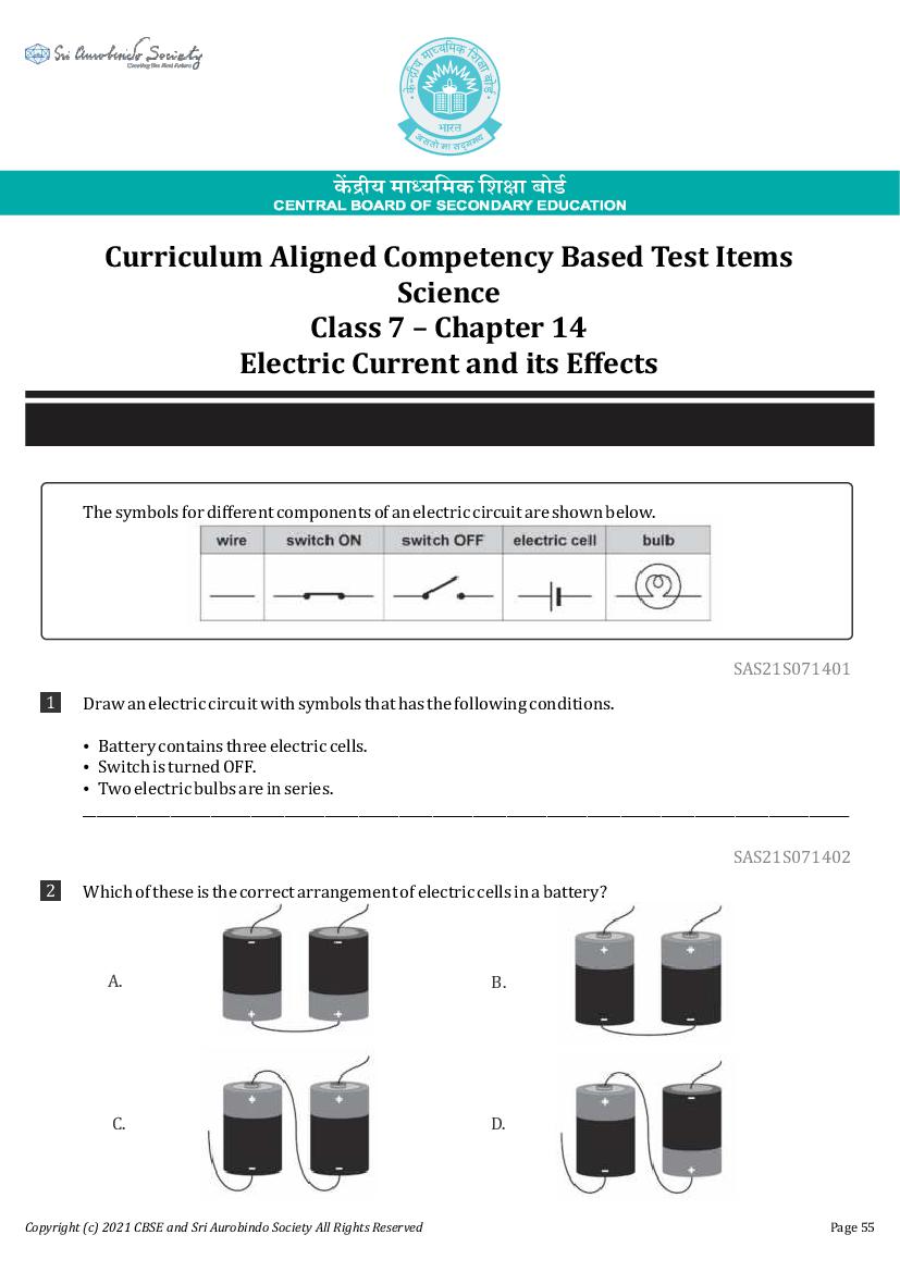 Class 7 Science Competency Based Questions 2025 - Download PDF - AglaSem