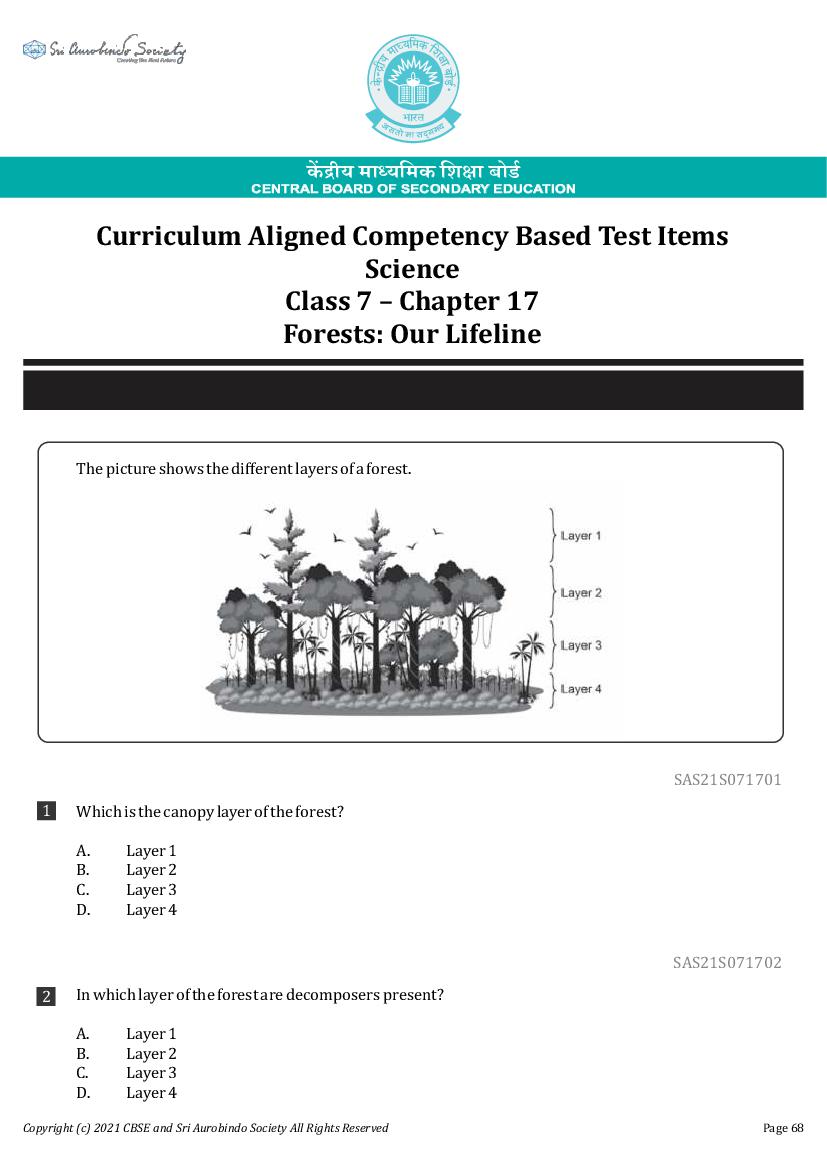 Class 7 Science Competency Based Questions 2025 - Download PDF - AglaSem