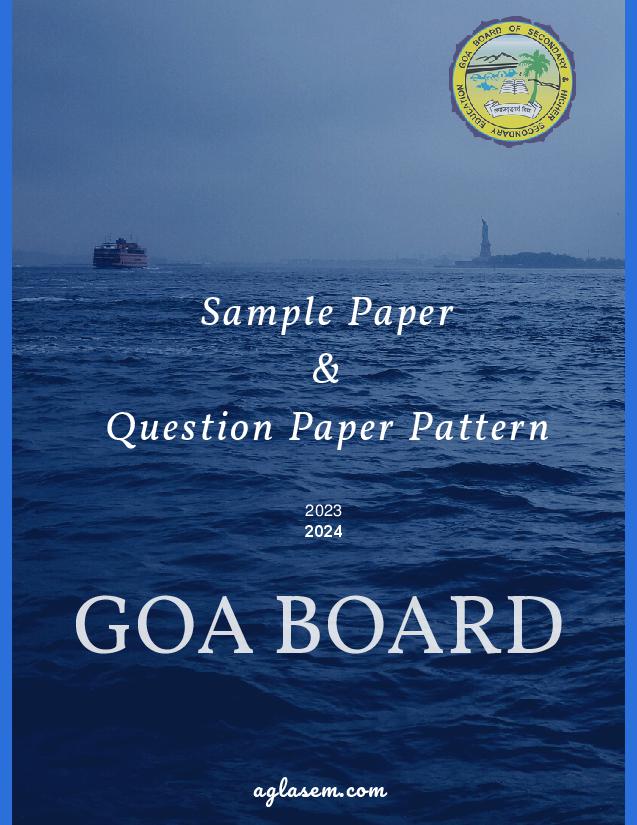 Goa Board Class 12 Sample Paper 2024 Accountancy - Page 1