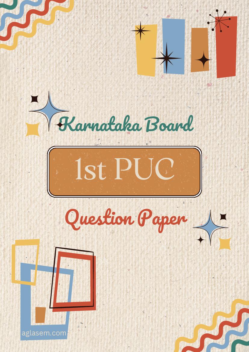 Karnataka 1st PUC Question Paper 2020 Biology - Page 1