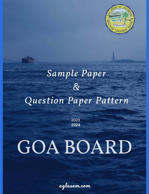 Goa Board Class 10 Sample Paper 2024 Social Science II - Page 1