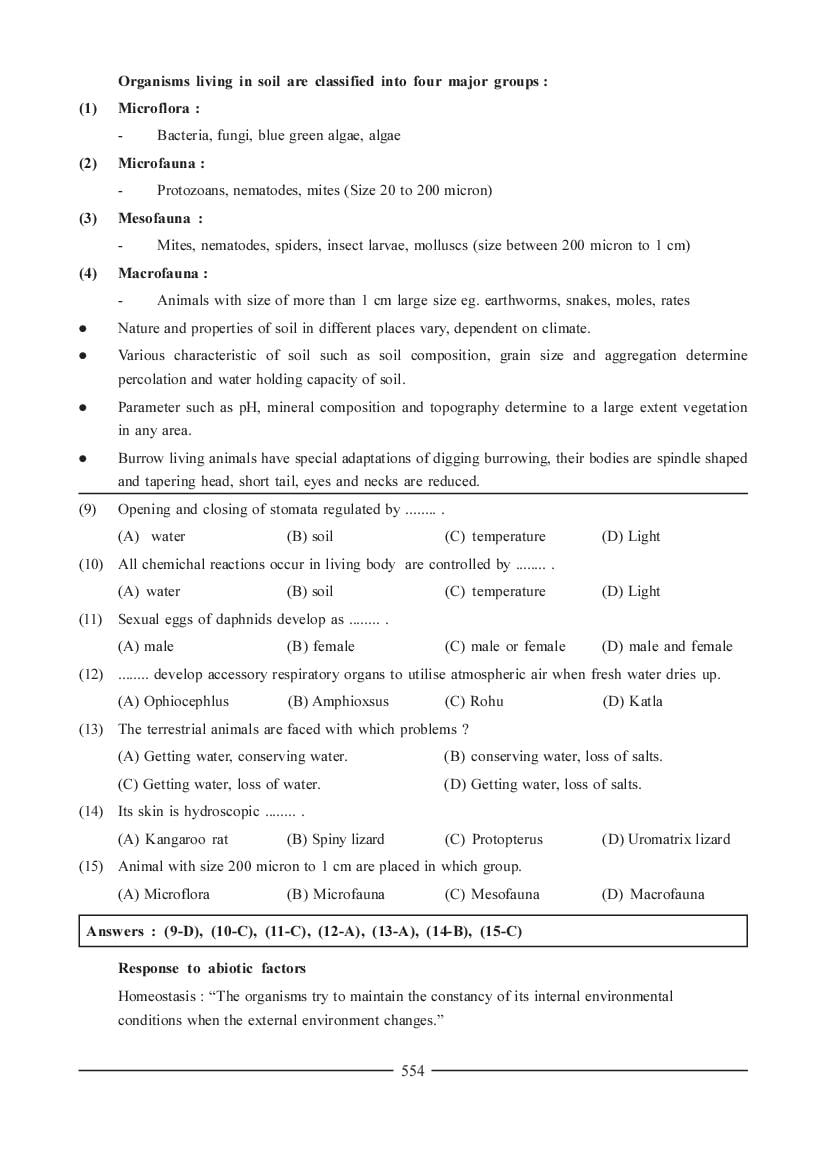 NEET Biology Question Bank for Organism and Population