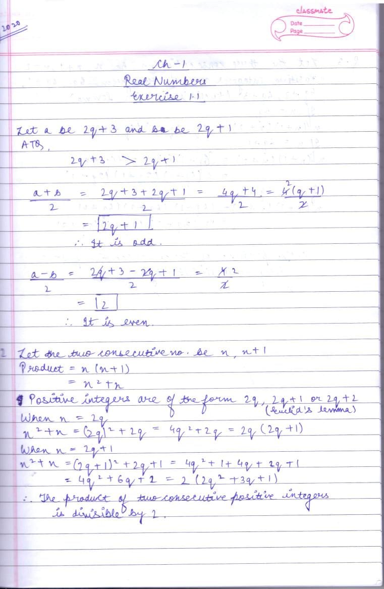 RD Sharma Solutions Class 10 Chapter 1 Real Numbers Exercise 1.1 - Page 1