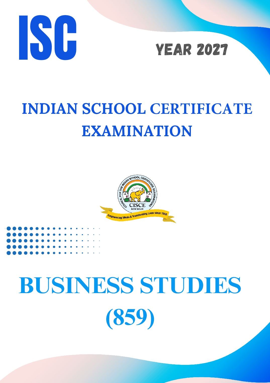 ISC Class 11 Syllabus 2027 Business Studies - Page 1 of 6