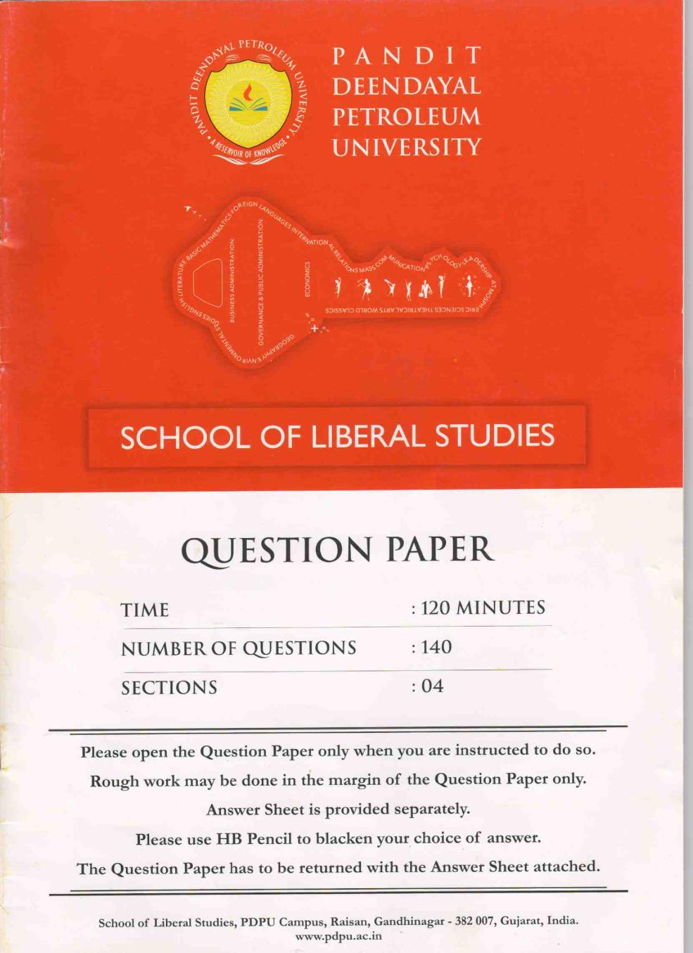 PDPU SLS Question Paper 2011 - Page 1