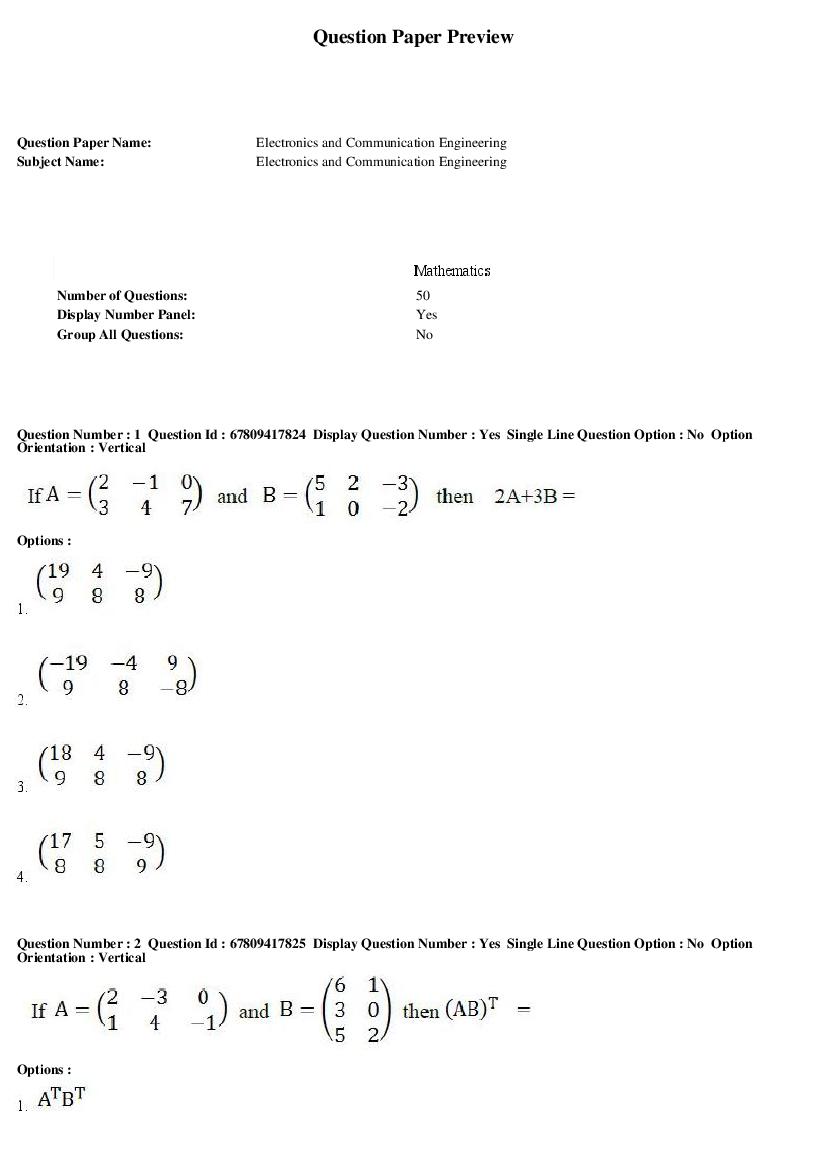 AP ECET 2018 Question Paper Electronics and Communication Engineering - Page 1