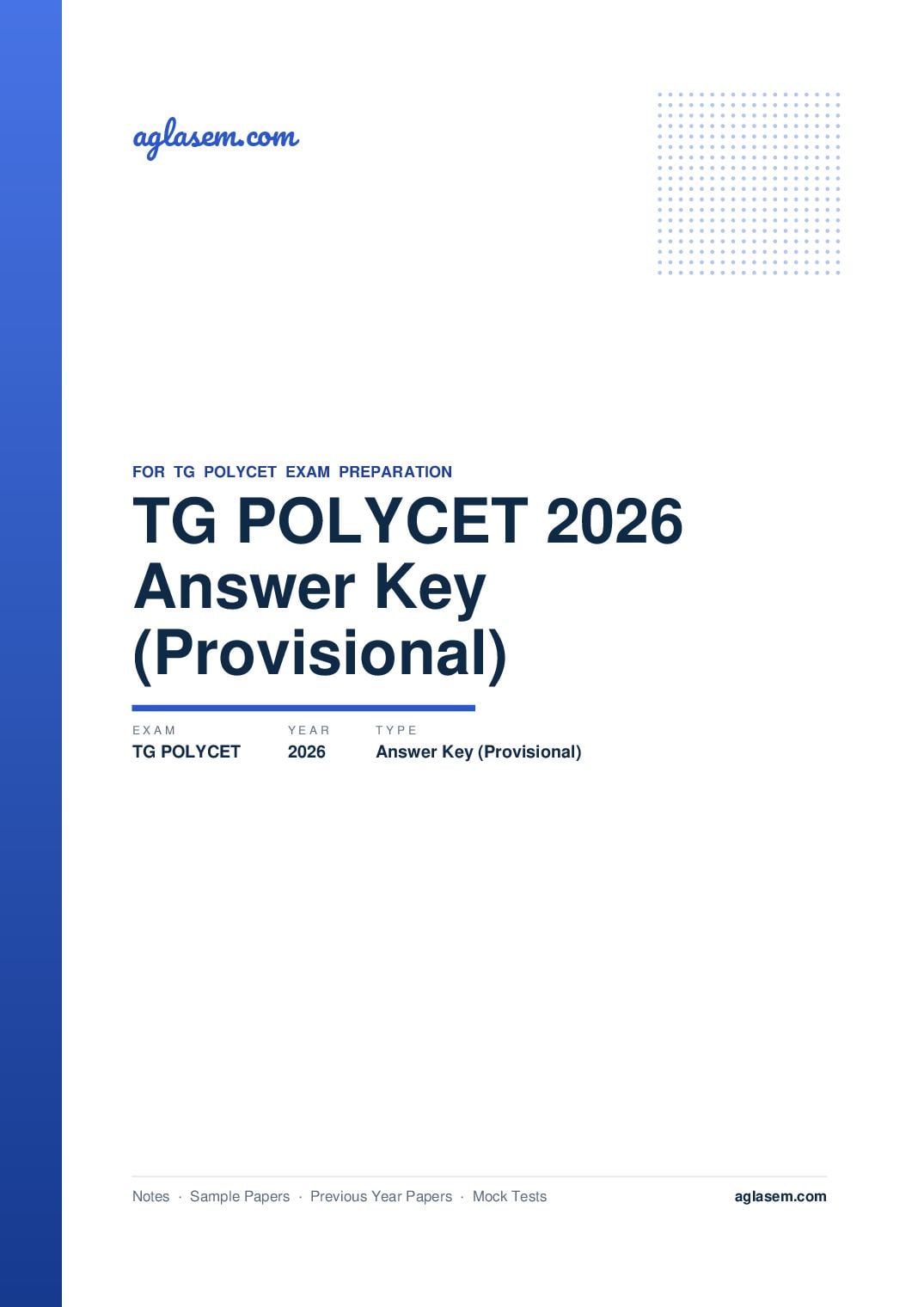 TG POLYCET 2026 Answer Key (Provisional) - Page 1 of 7