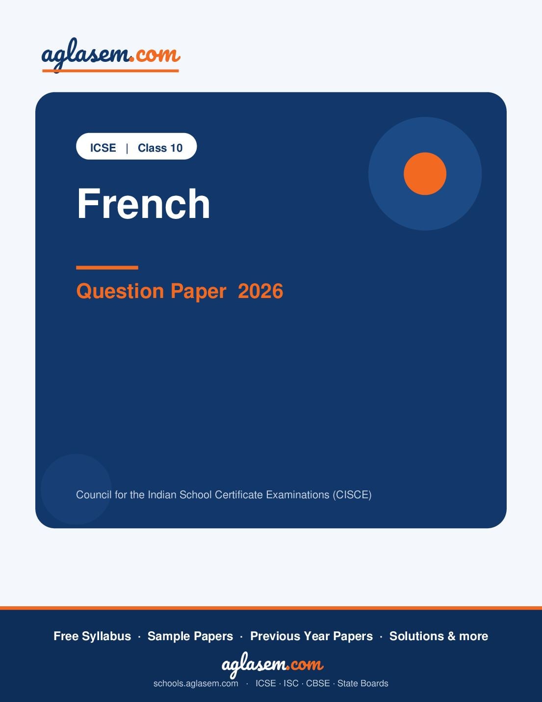 ICSE Class 10 Question Paper 2026 French - Page 1 of 12