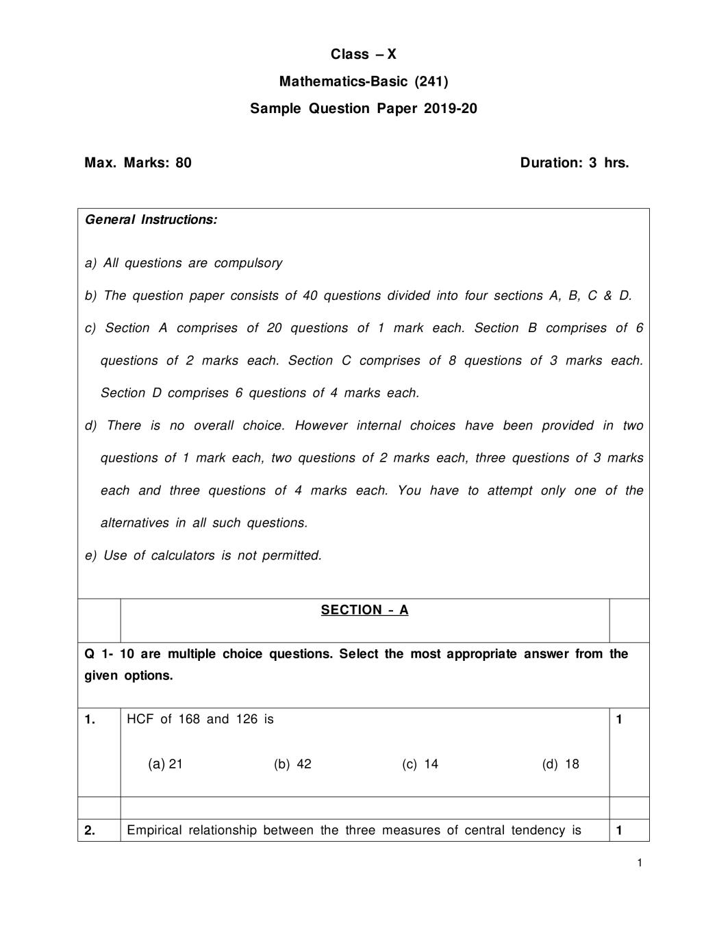 Class 7 Maths Sample Paper 2022 23