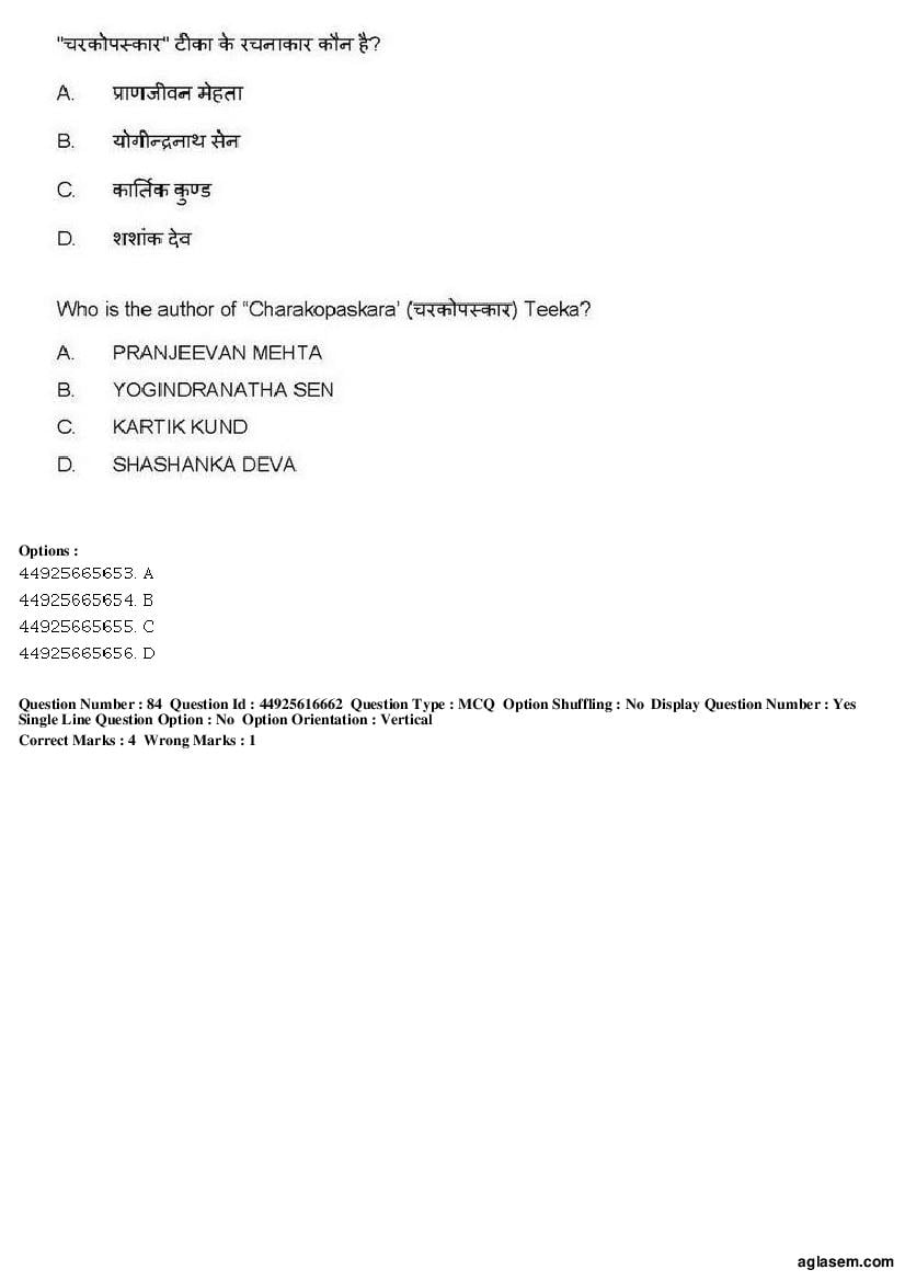 AIAPGET 2019 Question Paper PDF (Ayurveda, Homoeopathy, Siddha, Unani)