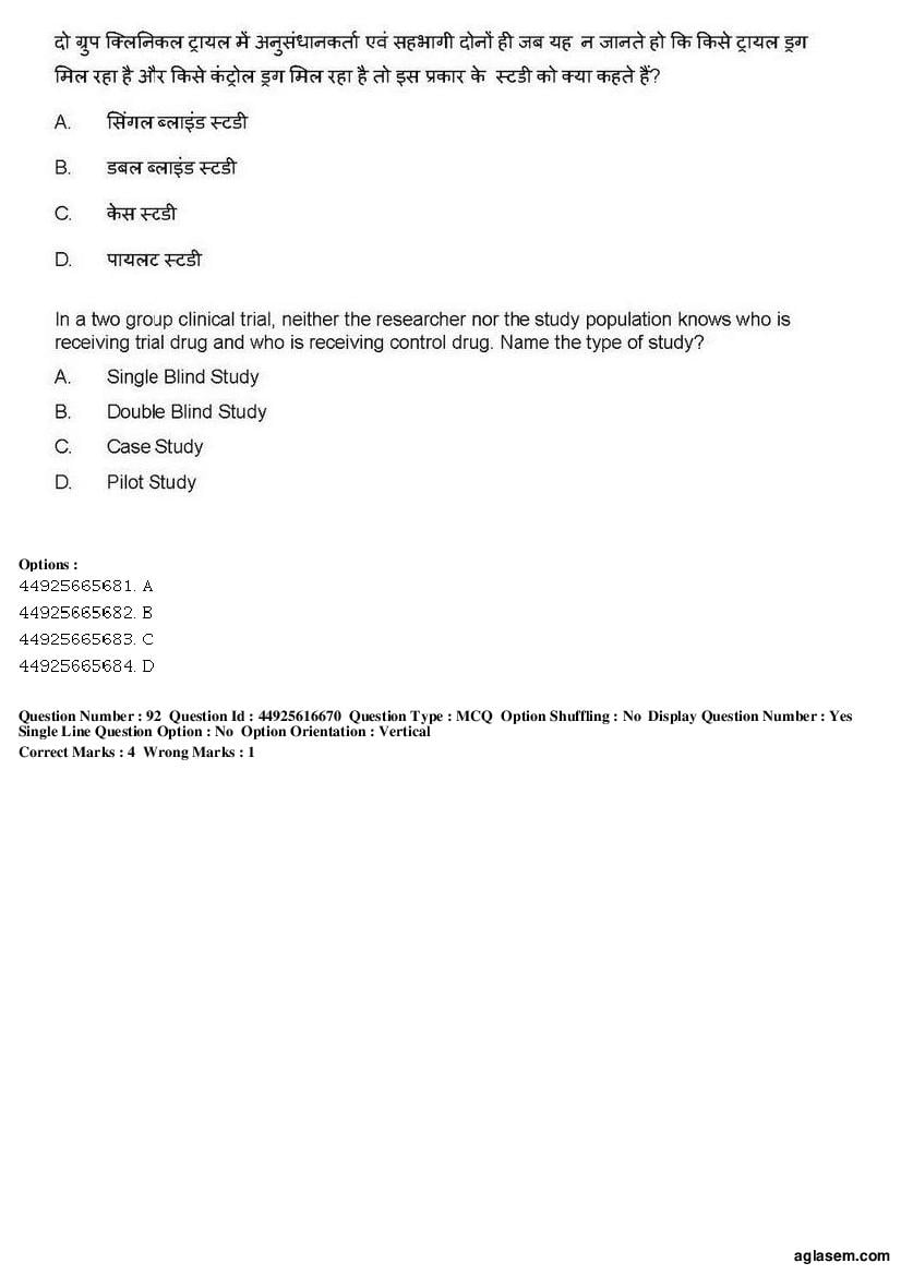 AIAPGET 2019 Question Paper PDF (Ayurveda, Homoeopathy, Siddha, Unani)