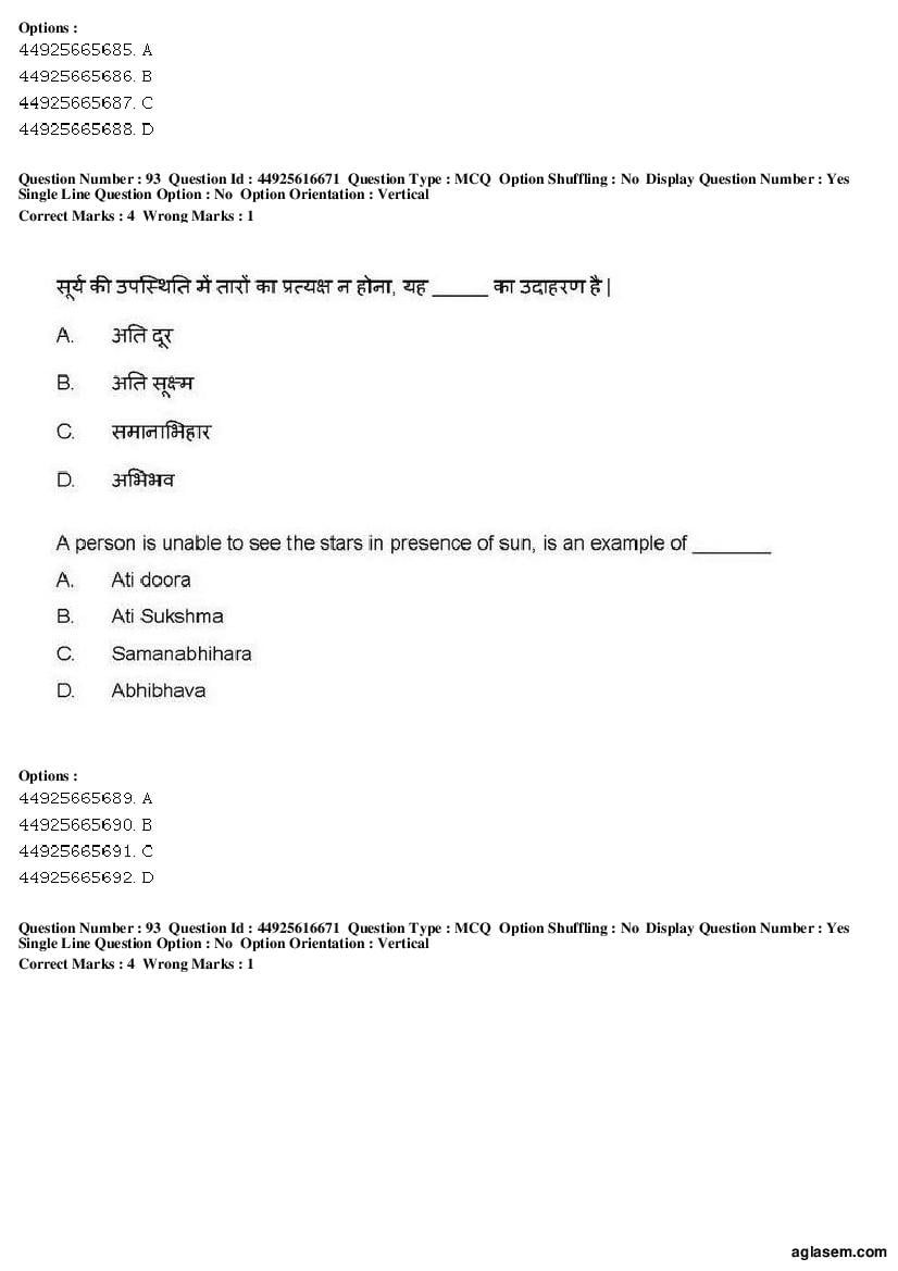 AIAPGET 2019 Question Paper PDF (Ayurveda, Homoeopathy, Siddha, Unani)