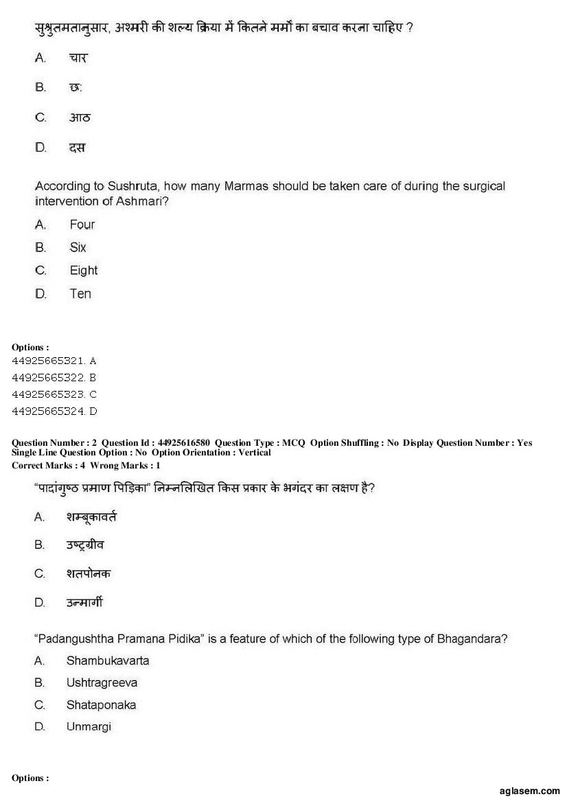 AIAPGET 2019 Question Paper PDF (Ayurveda, Homoeopathy, Siddha, Unani)