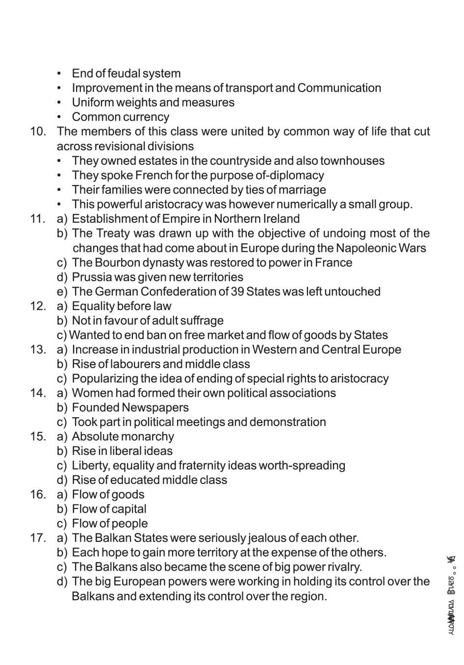 The Rise of Nationalism in Europe Class 10 Important Questions and Answers  - CBSE Guidance