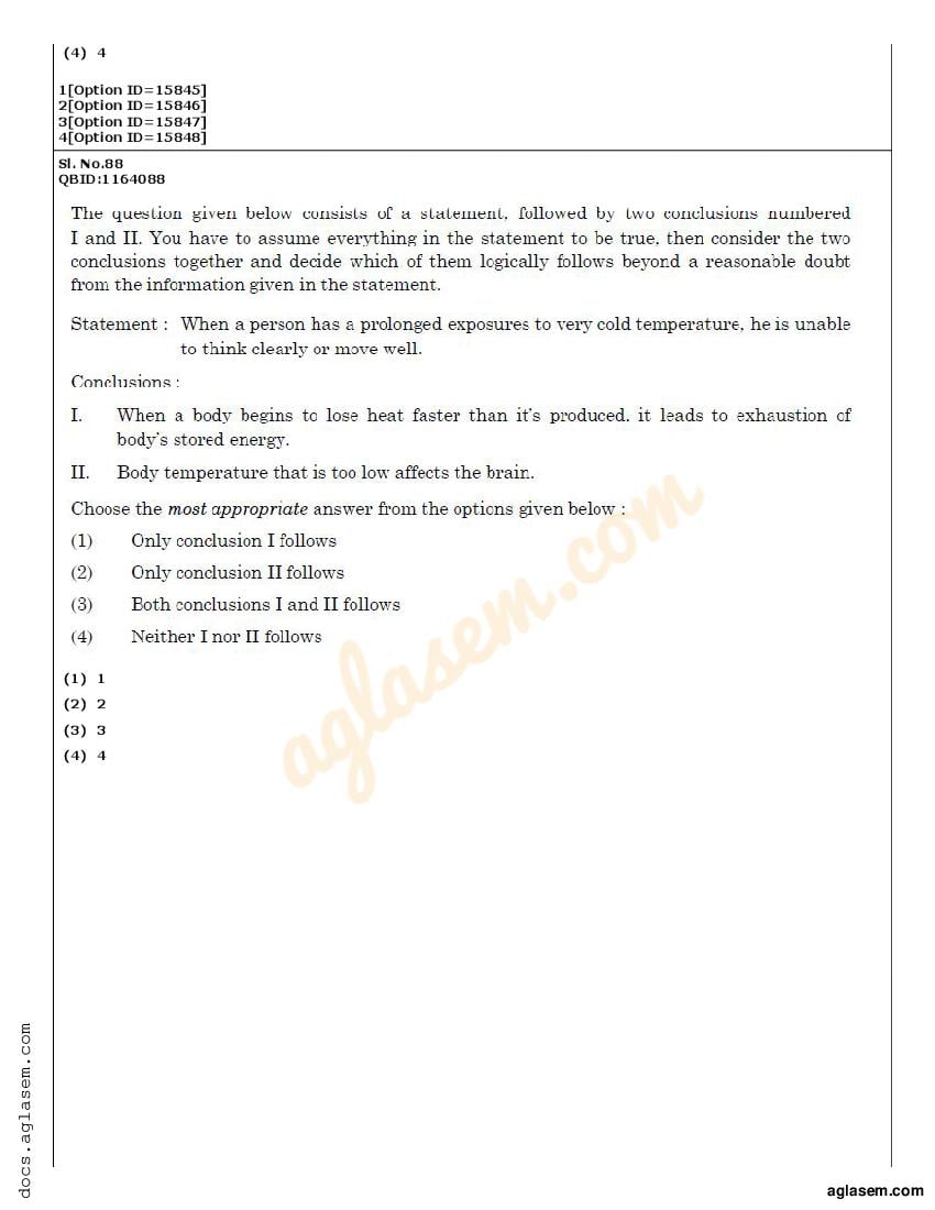 CUET PG General Question Paper 2022 (PDF) - Download Here - AglaSem ...