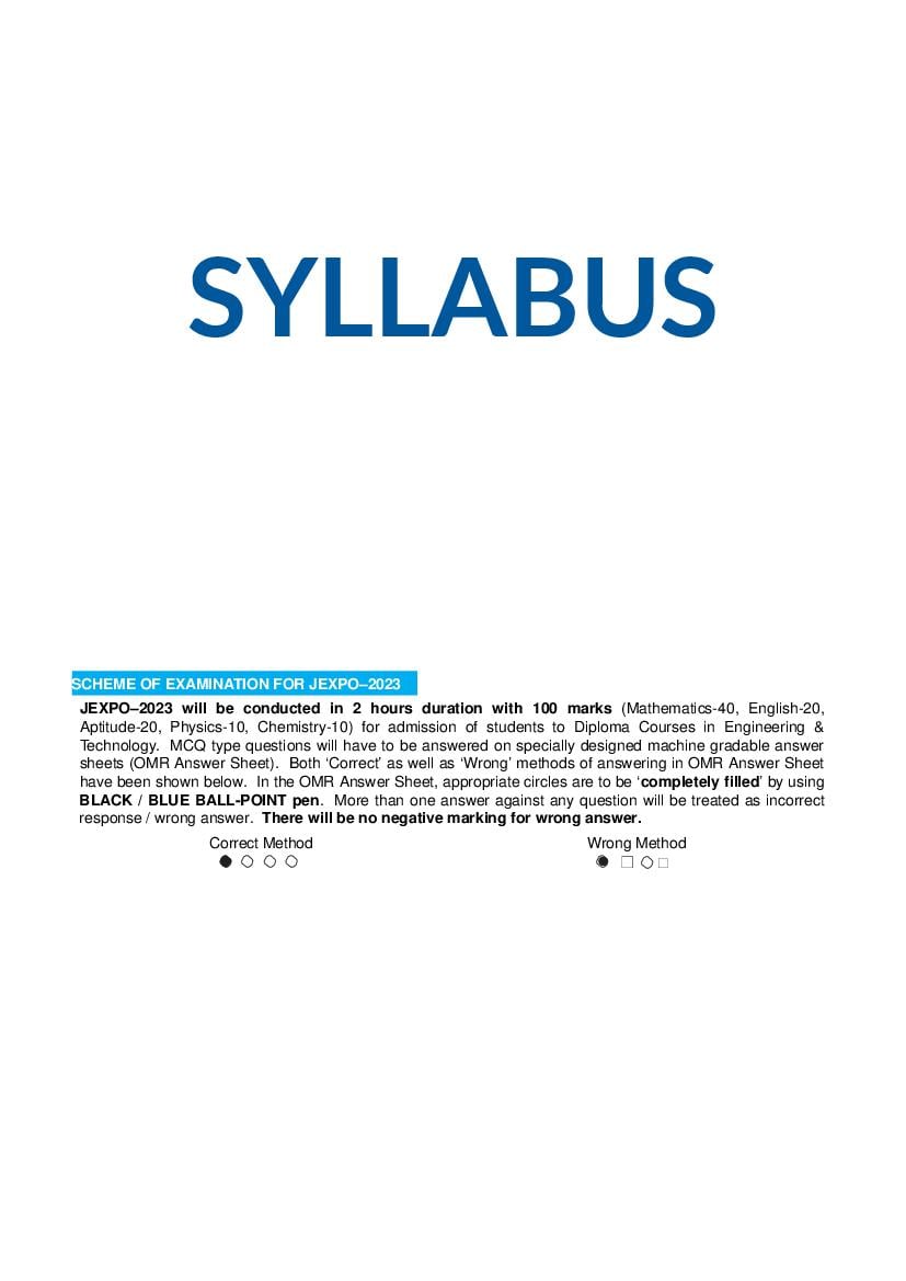 JEXPO 2023 Syllabus - Page 1