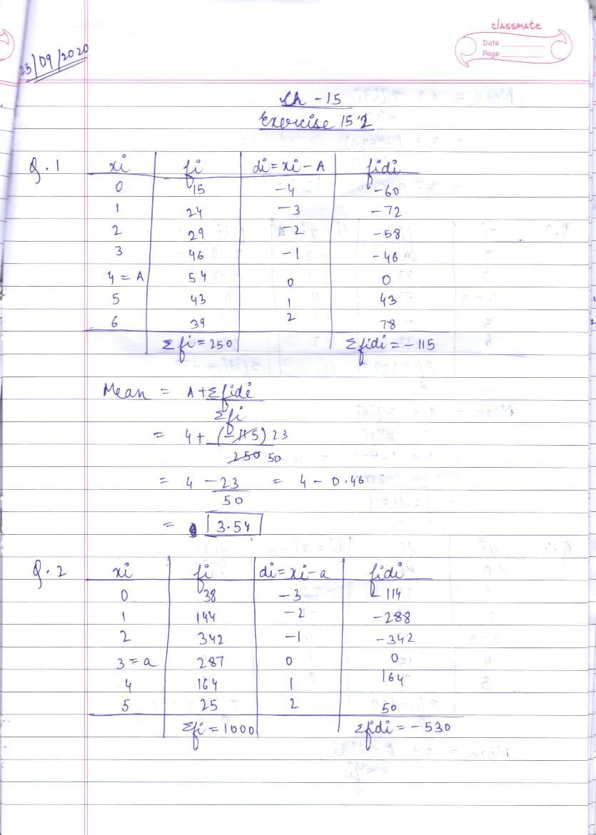 RD Sharma Solutions Class 10 Chapter 15 Statistics Exercise 15.2 - Page 1