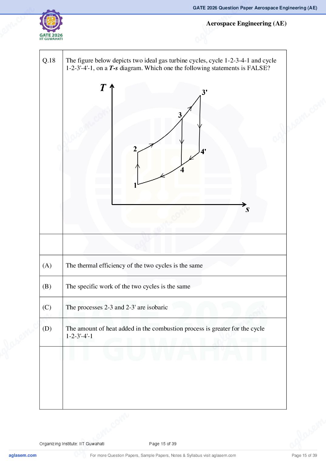 GATE 2026 Question Papers PDF with Answer Keys (38 Papers)