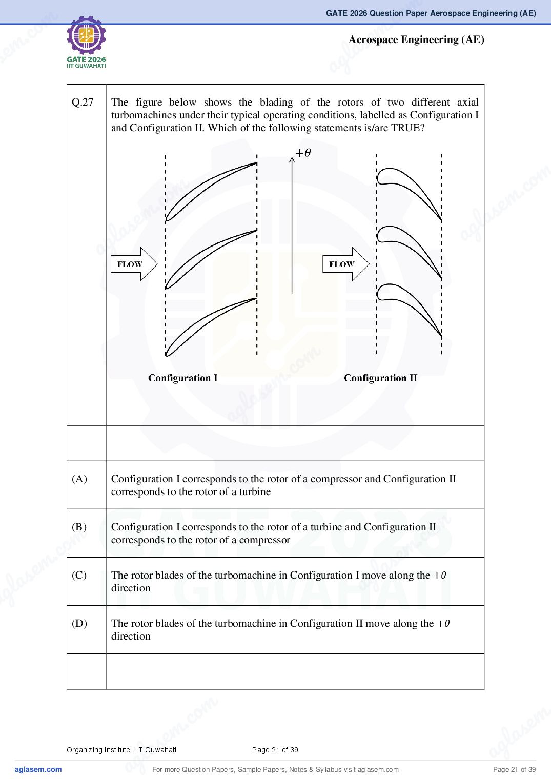 GATE 2026 Question Papers PDF with Answer Keys (38 Papers)