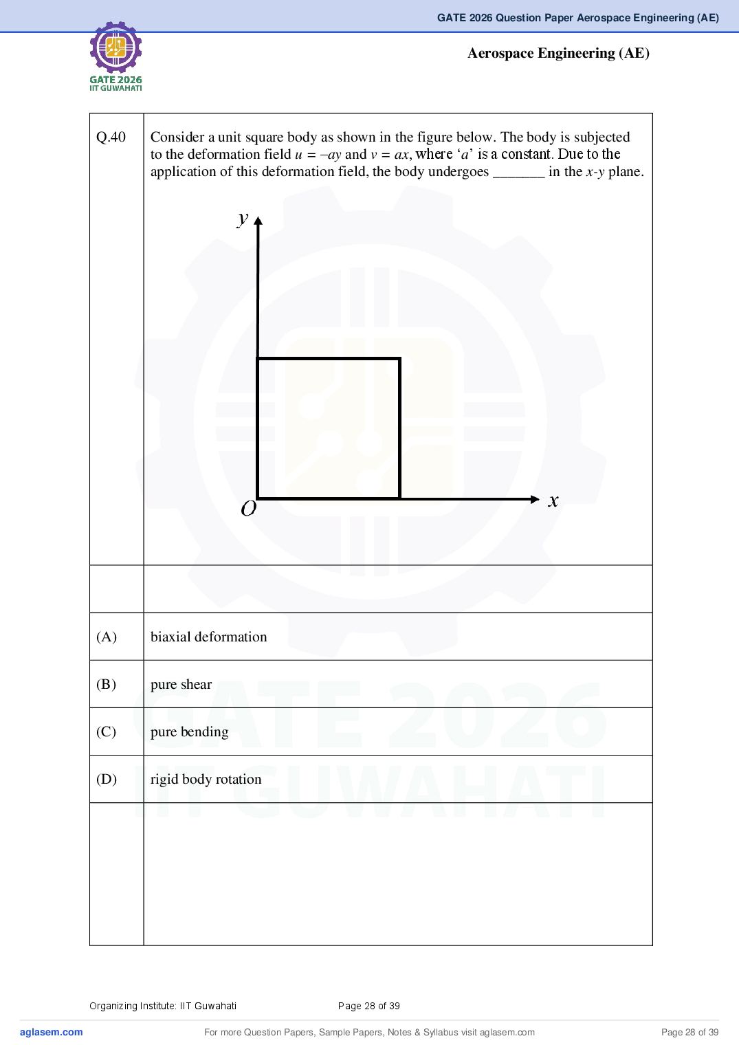 GATE 2026 Question Papers PDF with Answer Keys (38 Papers)