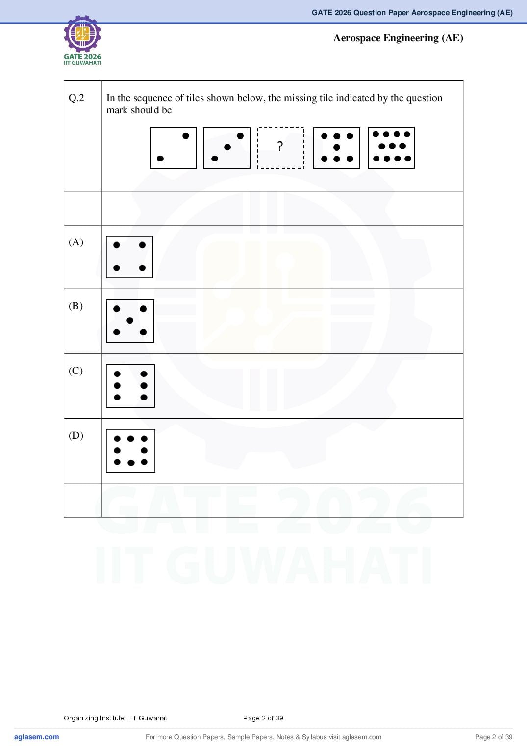 GATE 2026 Question Papers PDF with Answer Keys (38 Papers)