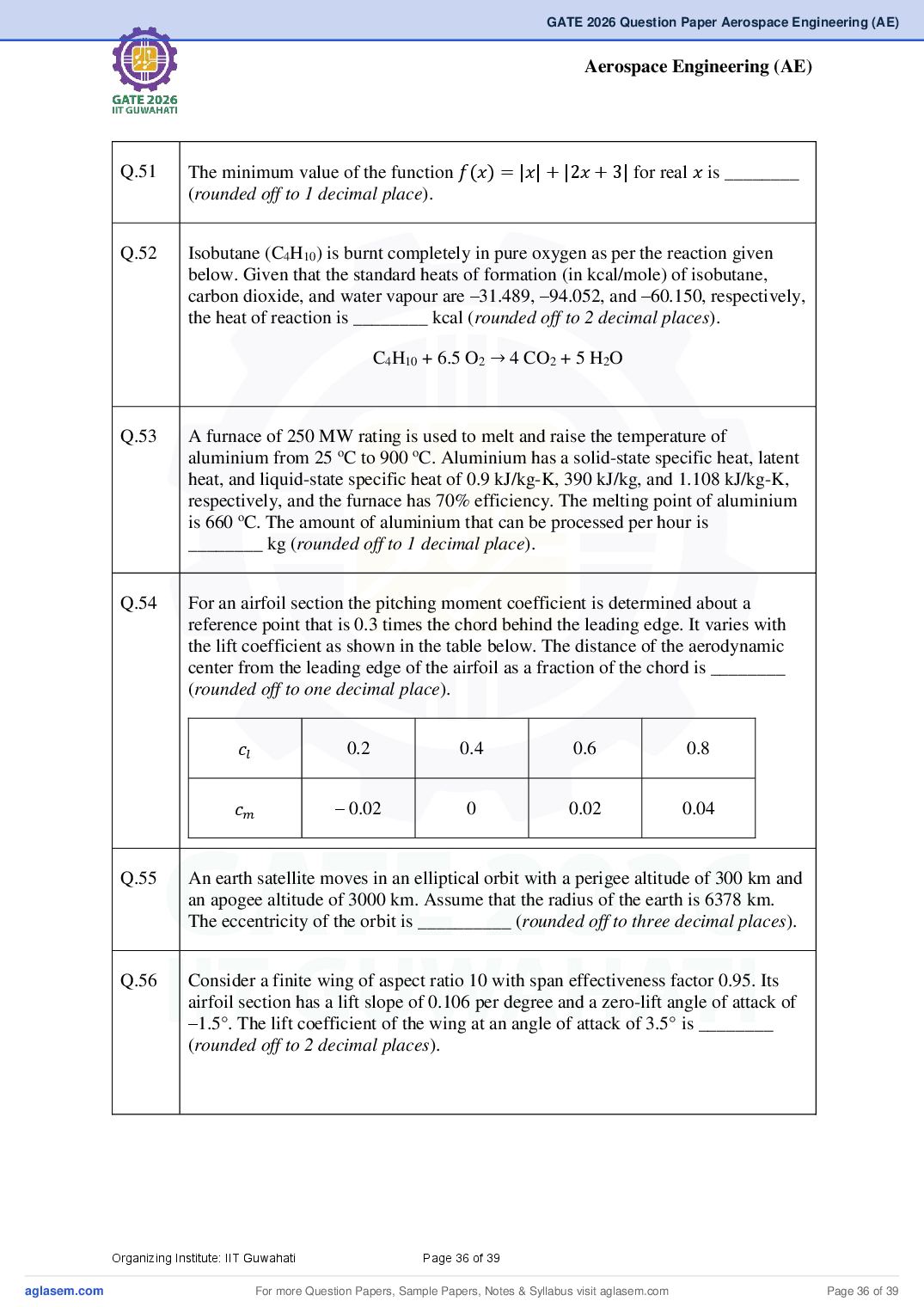 GATE 2026 Question Papers PDF with Answer Keys (38 Papers)