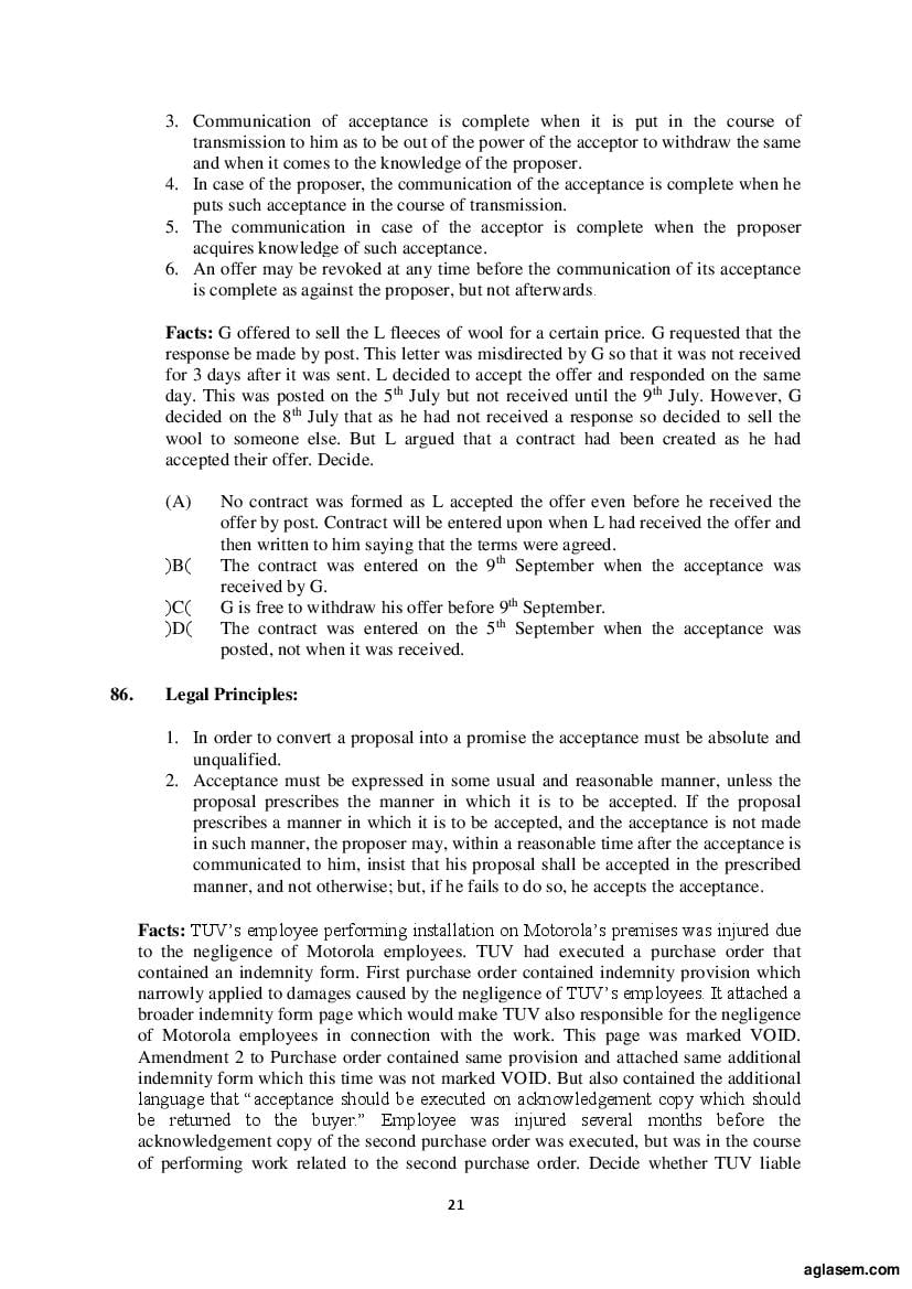 AILET 2020 Question Paper PDF with Answer Key (BA LLB, LLM, PhD)