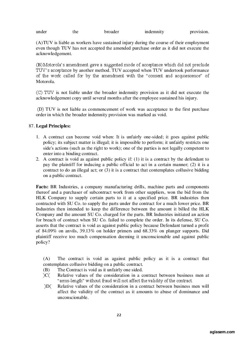 AILET 2020 Question Paper PDF with Answer Key (BA LLB, LLM, PhD)