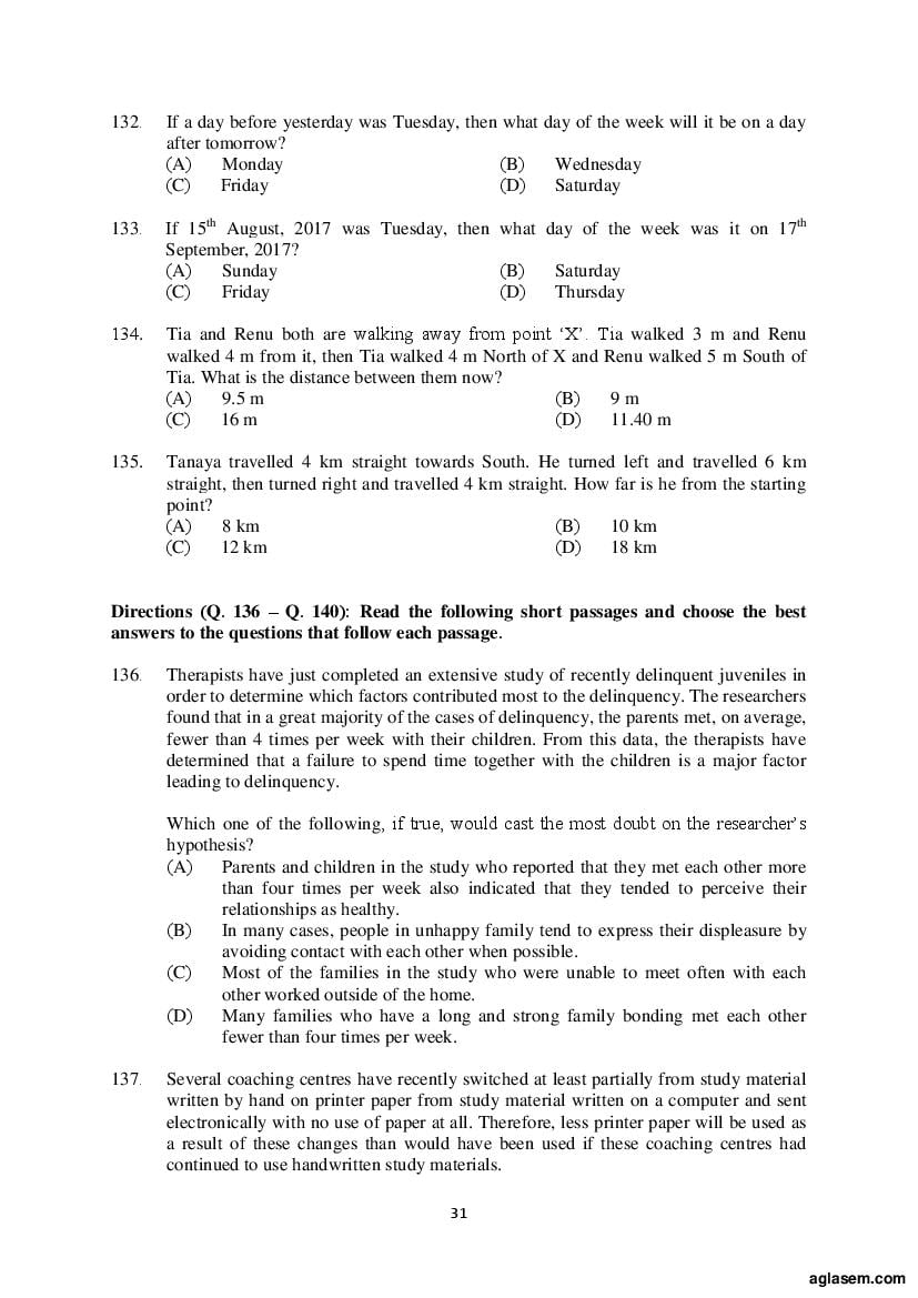 AILET 2020 Question Paper PDF with Answer Key (BA LLB, LLM, PhD)