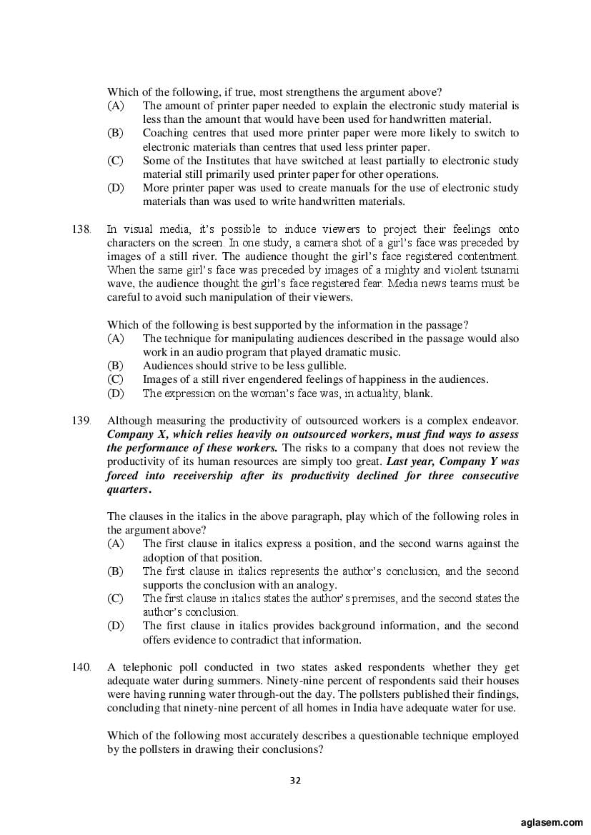 AILET 2020 Question Paper PDF with Answer Key (BA LLB, LLM, PhD)