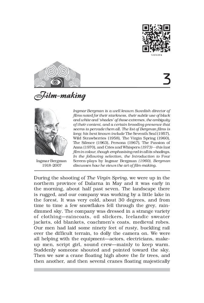 NCERT Book Class 12 English (kaleidoscope) Non Fiction 3 Film-making - Page 1