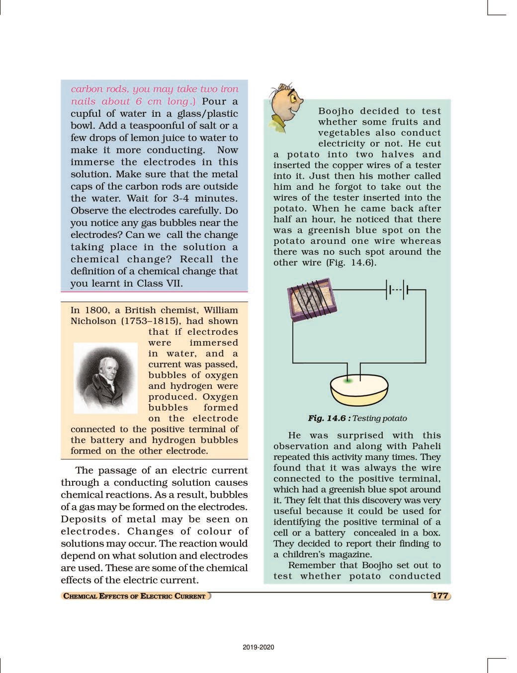 Ncert Book Class 8 Science Chapter 14 Chemical Effects Of Electric Current