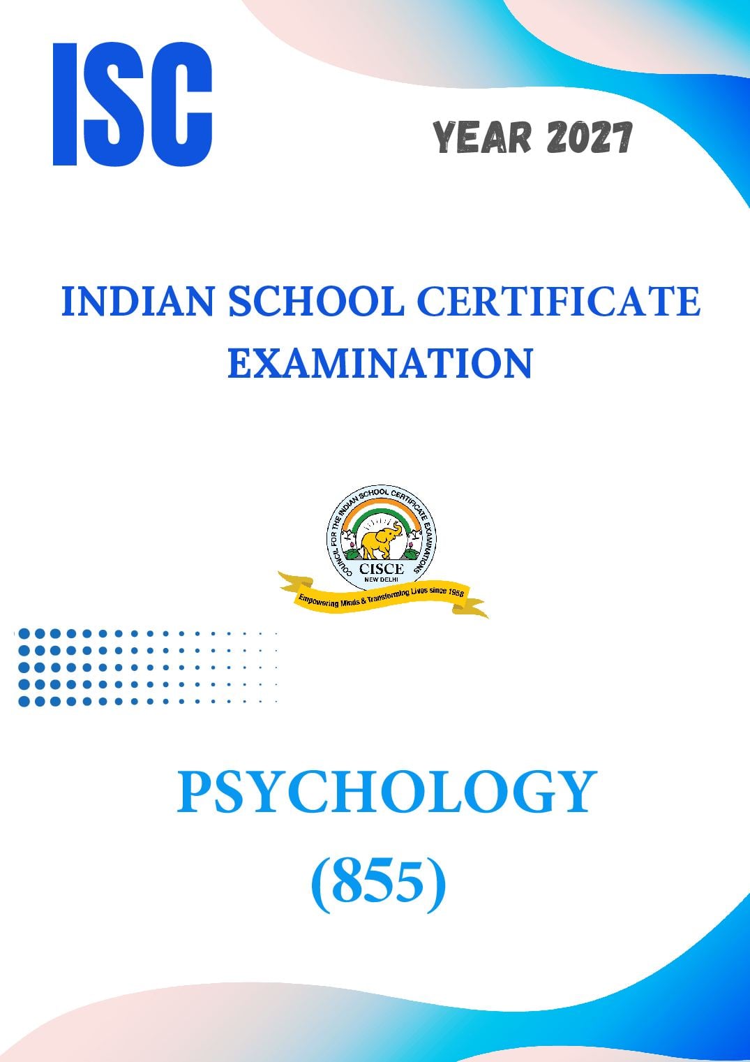 ISC Class 11 Syllabus 2027 Psychology - Page 1 of 6