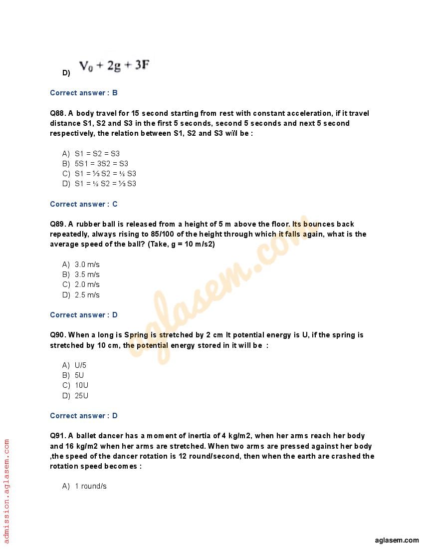 AMUEEE 2022 Question Paper (PDF) - Download Here - AglaSem Admission