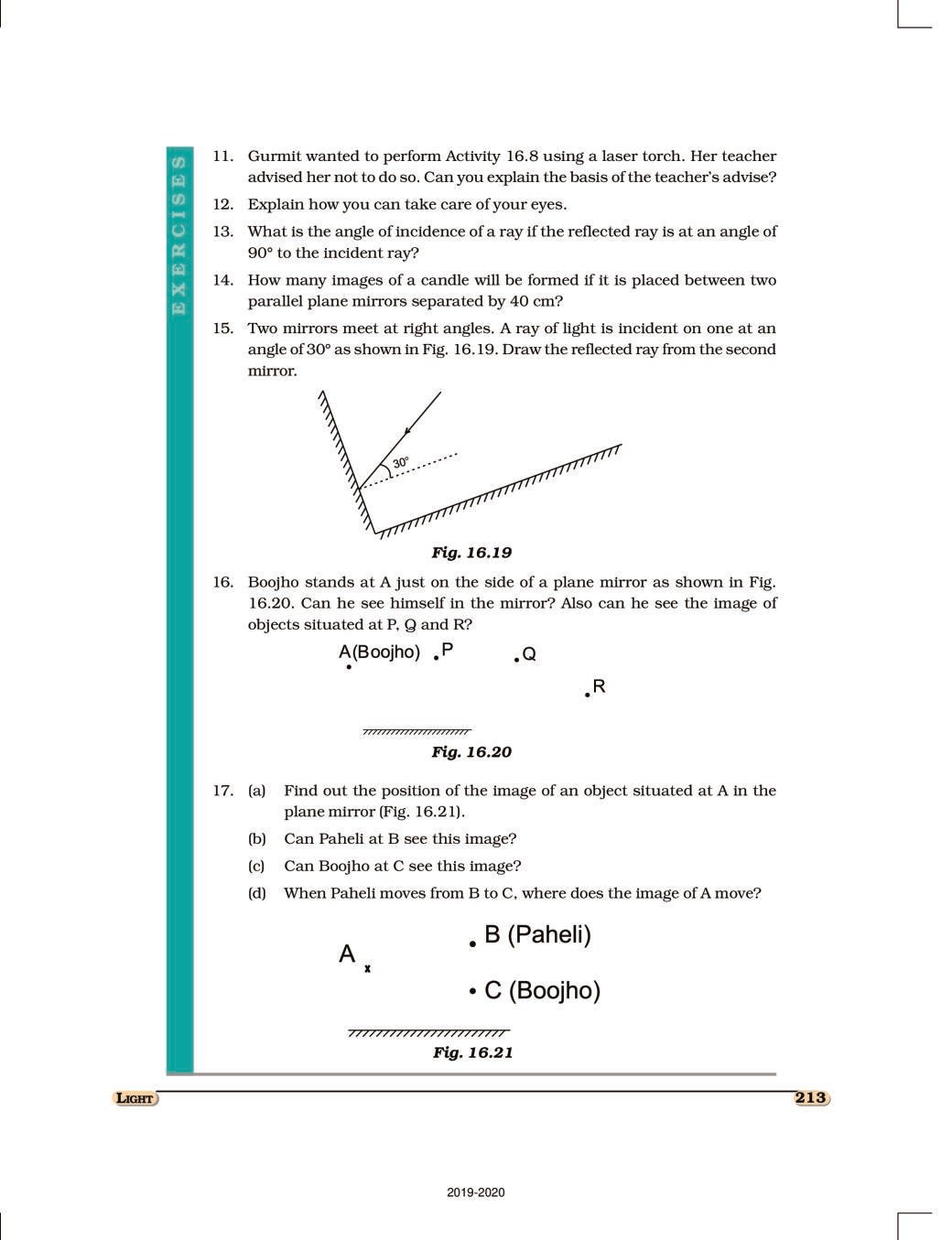 NCERT Book Class 8 Science Chapter 16 Light