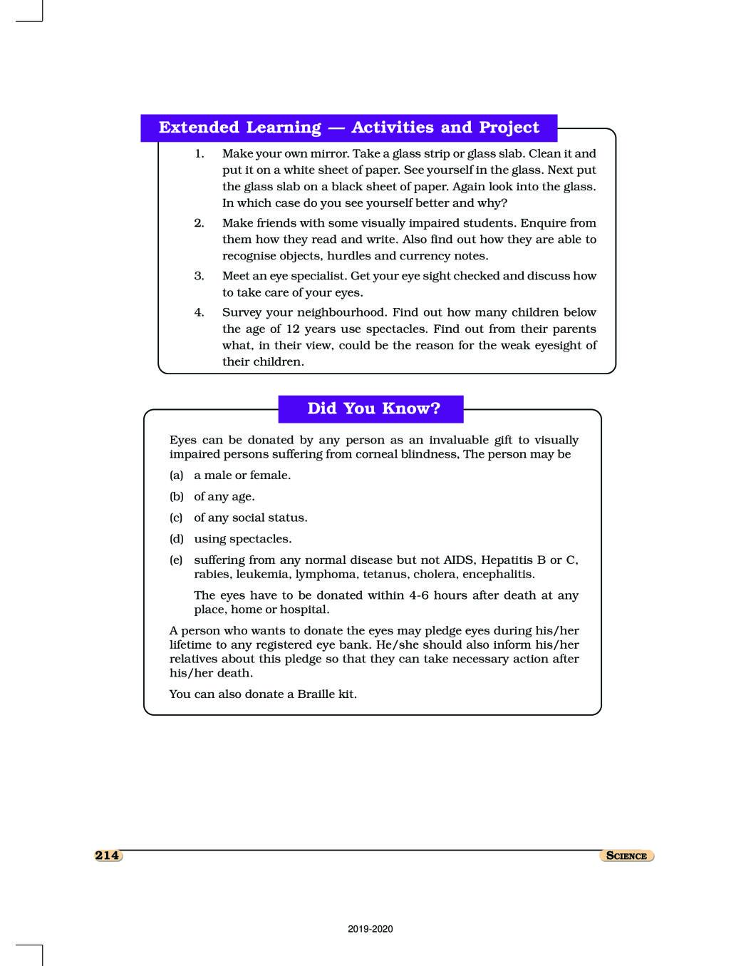 NCERT Book Class 8 Science Chapter 16 Light