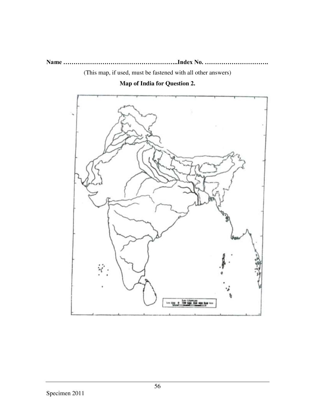 ICSE Class 10 Sample Paper 2020 Geography (H.C.G. Paper 2