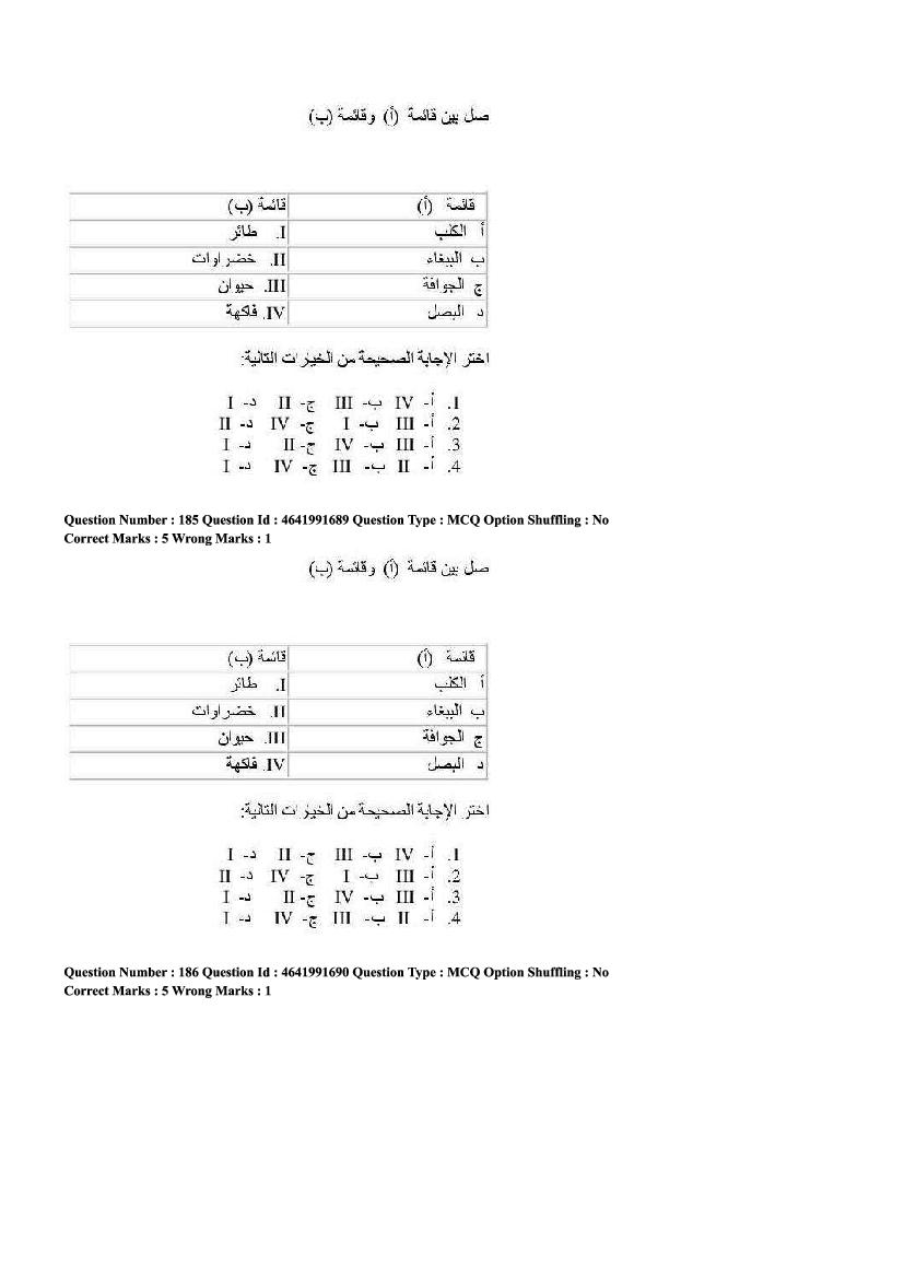 CUET Arabic Question Paper PDF (2022, 2024) with Answer Key